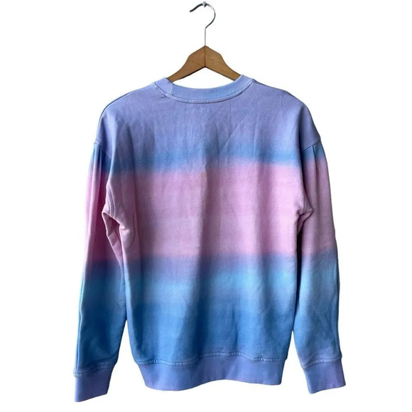 Derek Lam 10 Crosby Sweatshirt Women’s Casey Watercolor Drop Shoulder Size Small - Picture 2 of 3